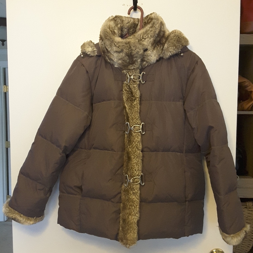 Like New Coffee Brown Puffer Coat